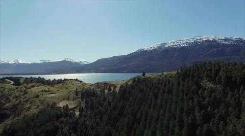 Lake in Patagonia Chile South America Stock Footage