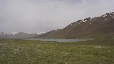 Lake Pater-Bashik in the mountains of the Central Tien Shan. Kyrgyzstan Stock Footage 268155956