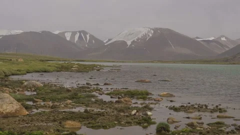 Lake Pater-Bashik in the mountains of the Central Tien Shan. Kyrgyzstan Stock Footage 277601066