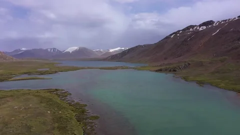 Lake Pater-Bashik in the mountains of the Central Tien Shan. Kyrgyzstan Stock Footage 279396571