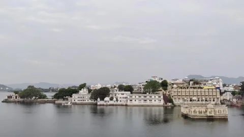 Lake Pichola in Udaipur Stock Footage 345704677