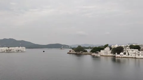 Lake Pichola in Udaipur Stock Footage 345704693