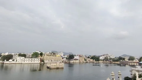 Lake Pichola in Udaipur Stock Footage 345705497