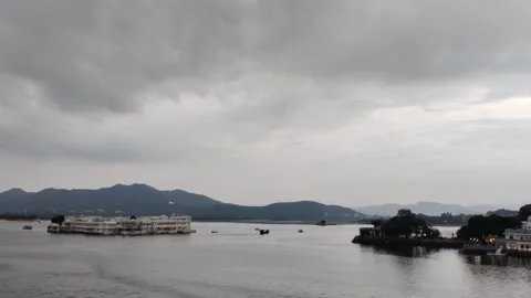 Lake Pichola in Udaipur Stock Footage 345787860
