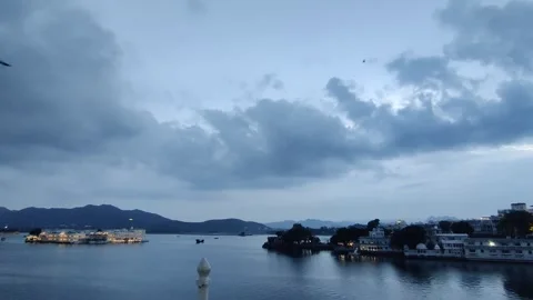 Lake Pichola in Udaipur Stock Footage 345788299