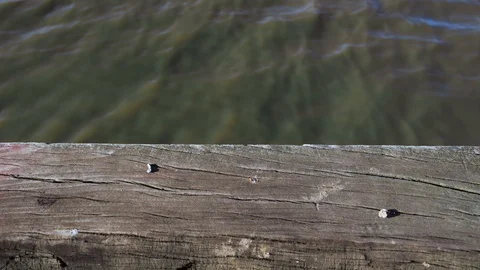 Lake pier top view Video stock 96612409
