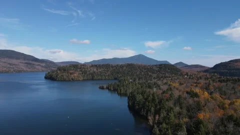 Lake Placid Peak Fall Foliage Stock Footage 243232747