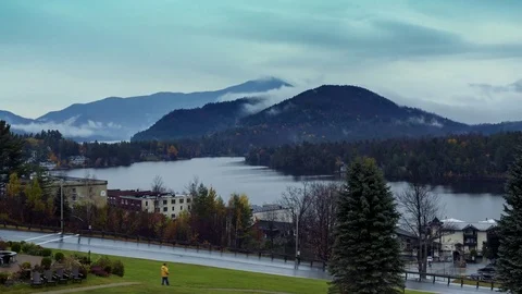 Lake Placid Timelapse Stock Footage 82389979