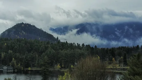Lake Placid timelapse Stock Footage 82390001
