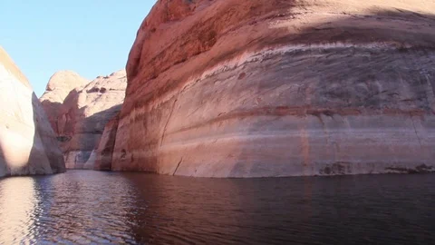 Lake Powell, going forward Stock Footage 81114300