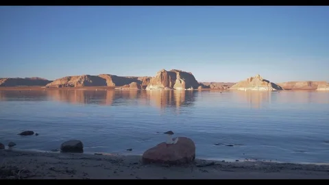 Lake Powell Shoreline Stock Footage 83046513