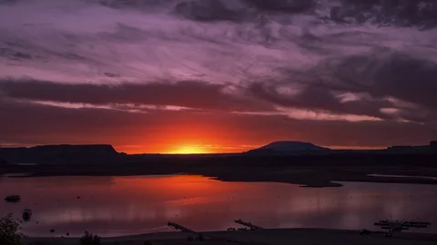 Lake Powell Sunrise Stock Footage 119423070