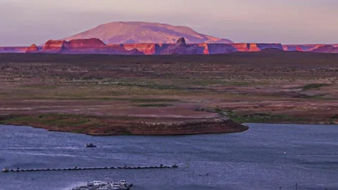 Lake Powell time lapse at sunset Stock Footage 202198857