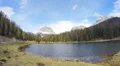 Lake Pragser Wildsee located in South Tyrol city in Italy, timelapse of clouds 4k or 4k+ Resolution