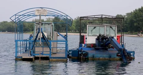 Lake purifier at Jarun Stock Footage 149014893