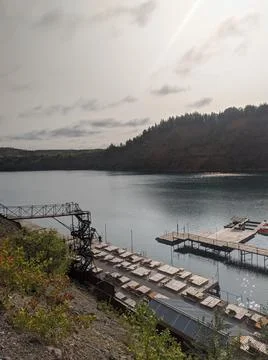 Lake in the quarry Stock Photos