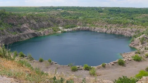 Lake in The Ravine Stock Footage 127020401