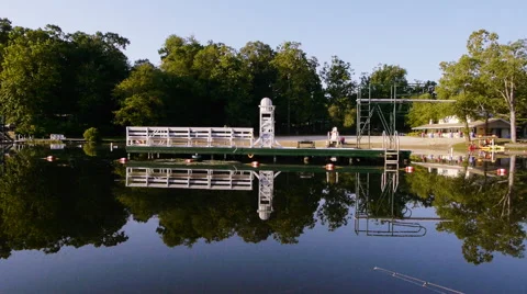 Lake Reflection from a Boat Stock Footage 41430475