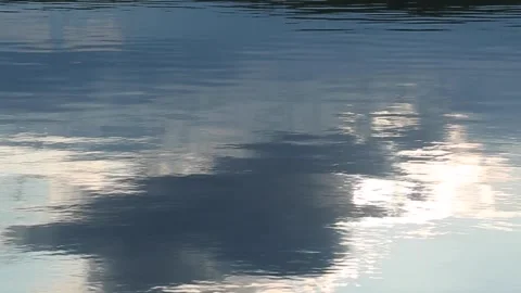 LAKE REFLECTION OF CLOUDS Stock Footage 259320632