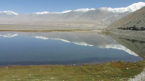 Lake reflection glacier water Stock Footage 539617