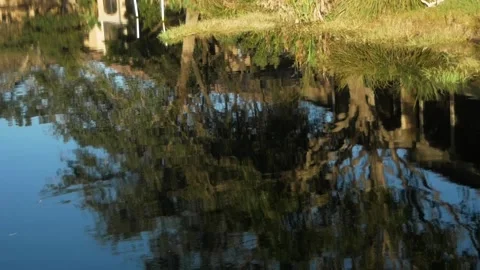 Lake Reflection - Handheld Stock Footage 243368701