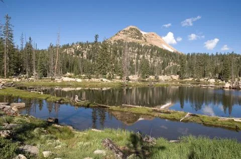 Lake Reflection in the High Uinta Mountains Foto stock