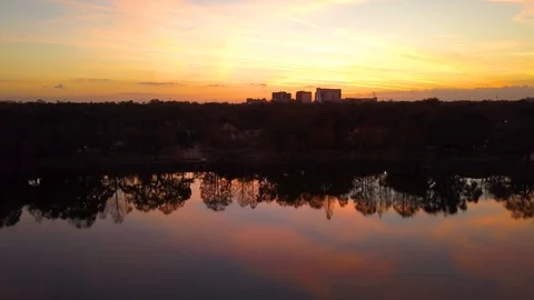 Lake Reflection at Sunset 動画素材 87895997
