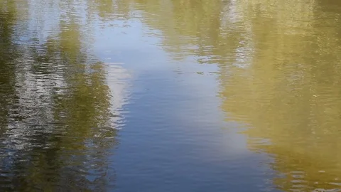 Lake Reflections and Ripples Stock Footage 86683131
