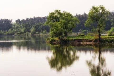 Lake reflections Stock Photos
