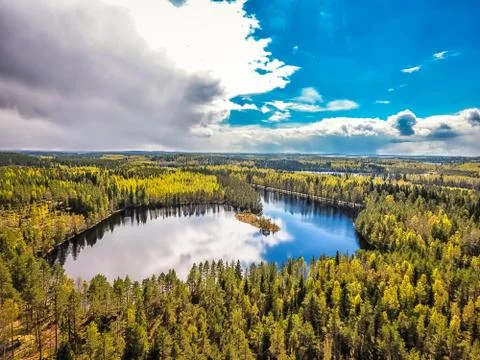 Lake with reflections Stock Photos
