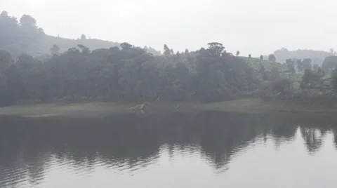 Lake with reflective water Video stock 56589262