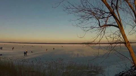 Lake rink HD Stock Footage 34406424