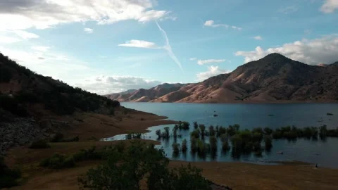 Lake river with mountains Stock Footage 188532077