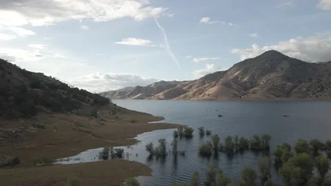 Lake river with mountains Stock Footage 188533346