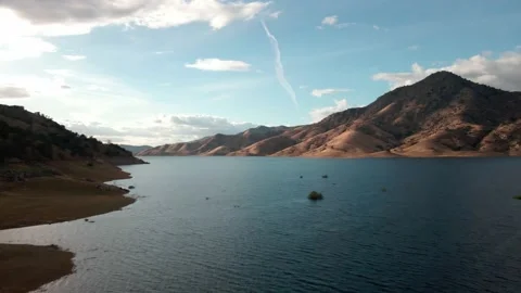 Lake river with mountains Stock Footage 188535681