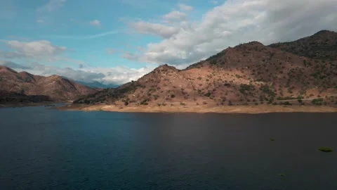 Lake river with mountains Stock Footage 188535837