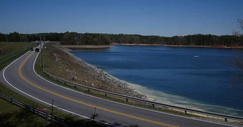Lake Road Stock Footage 74943264