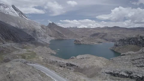 LAKE ON THE ROAD Stock Footage 326227308