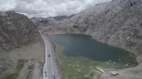 Lake in the road Stock Footage 326228812