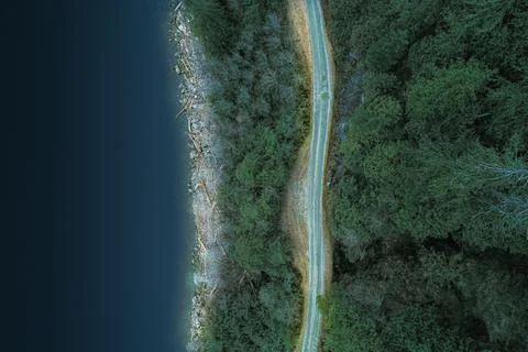 Lake road 스톡 사진