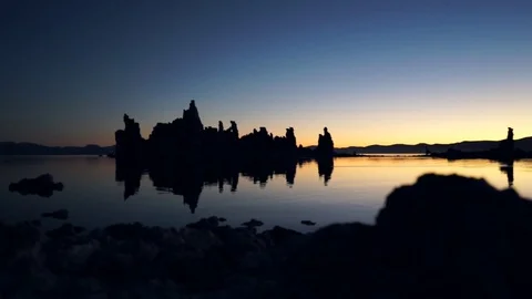 Lake with Rocks Stock Footage 82049220