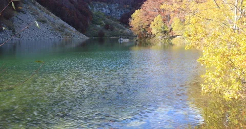 Lake  Santo reflections Stock Footage 164304792