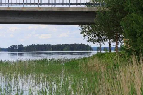 Lake scene Stock Photos