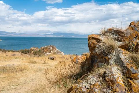 Lake Sevan, Armenia, beautiful views Stock Photos