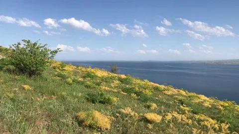 Lake Sevan Armenia Stock Footage 79744369