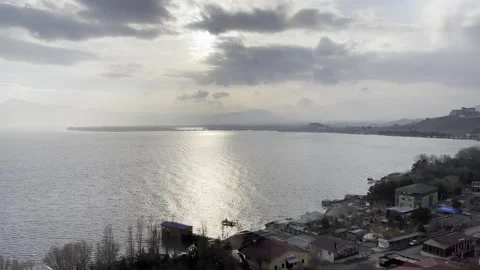 Lake Sevan, Armenia in Winter Stock Footage 146960651