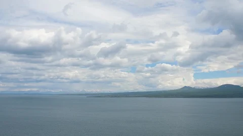 Lake Sevan Coastline in Gegharkunik, Armenia 4 Stock Footage 90450091