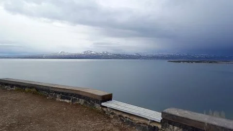 Lake Sevan is the largest body of water in Armenia and the Caucasus region Stock Photos
