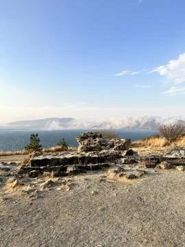 Lake Sevan - the largest body of water in both Armenia and the Caucasus region. Foto stock