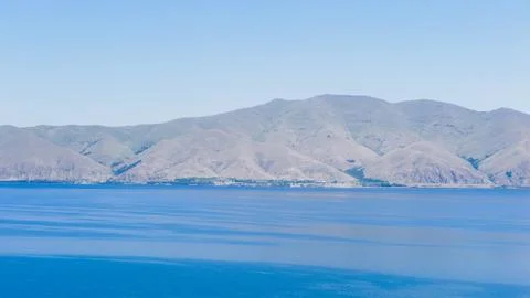 Lake Sevan, the largest lake in Armenia and the Caucasus region. Stock Photos